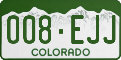 CO license plate 008EJJ