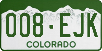 CO license plate 008EJK