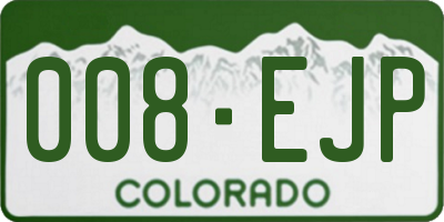 CO license plate 008EJP