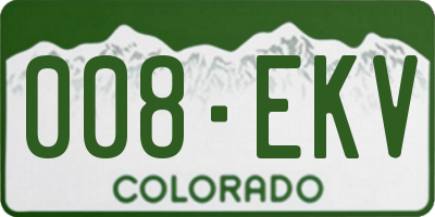 CO license plate 008EKV