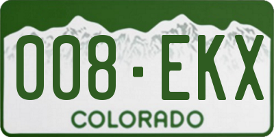 CO license plate 008EKX