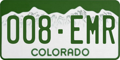 CO license plate 008EMR