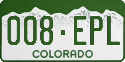 CO license plate 008EPL