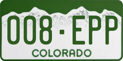 CO license plate 008EPP