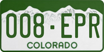 CO license plate 008EPR