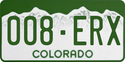 CO license plate 008ERX