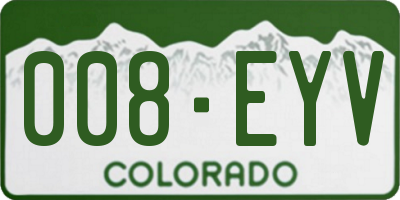 CO license plate 008EYV