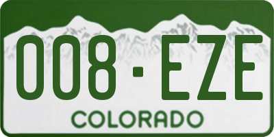 CO license plate 008EZE
