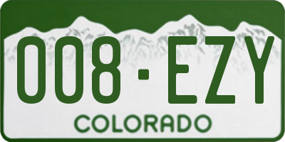 CO license plate 008EZY