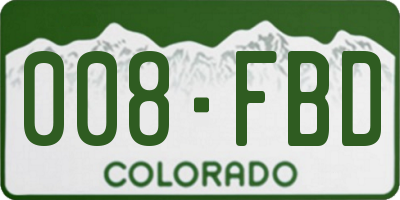 CO license plate 008FBD