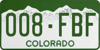 CO license plate 008FBF