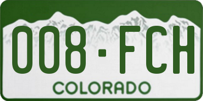 CO license plate 008FCH