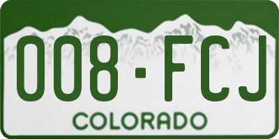 CO license plate 008FCJ