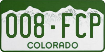 CO license plate 008FCP
