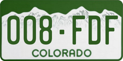 CO license plate 008FDF