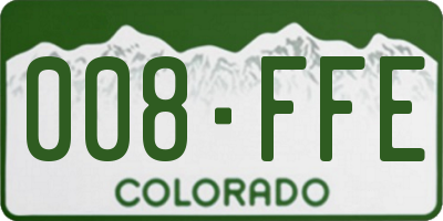 CO license plate 008FFE