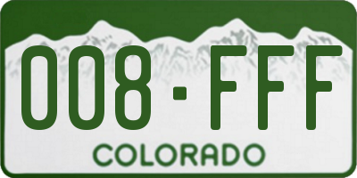 CO license plate 008FFF
