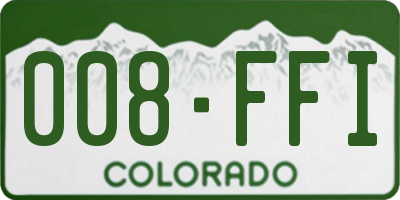 CO license plate 008FFI
