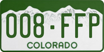 CO license plate 008FFP