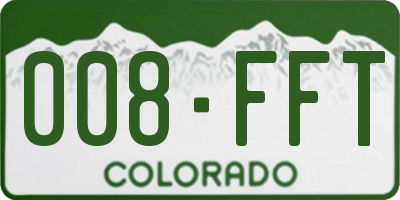 CO license plate 008FFT