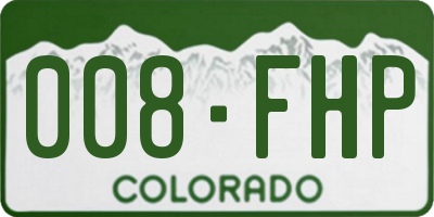 CO license plate 008FHP