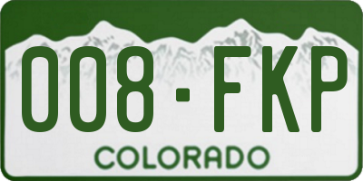 CO license plate 008FKP