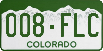 CO license plate 008FLC