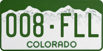 CO license plate 008FLL