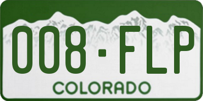 CO license plate 008FLP