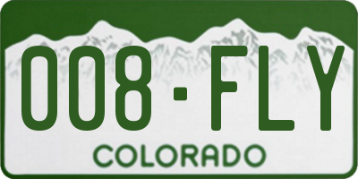 CO license plate 008FLY