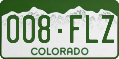 CO license plate 008FLZ