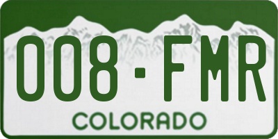 CO license plate 008FMR