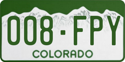 CO license plate 008FPY