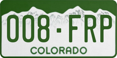 CO license plate 008FRP