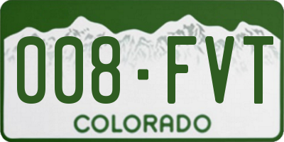 CO license plate 008FVT