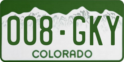 CO license plate 008GKY