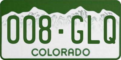 CO license plate 008GLQ