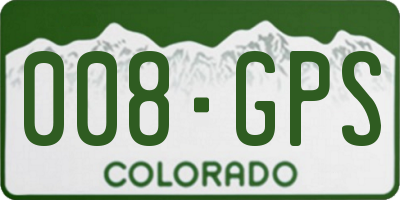 CO license plate 008GPS