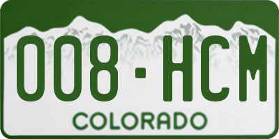 CO license plate 008HCM