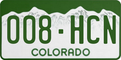 CO license plate 008HCN