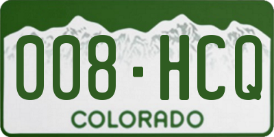 CO license plate 008HCQ