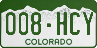 CO license plate 008HCY