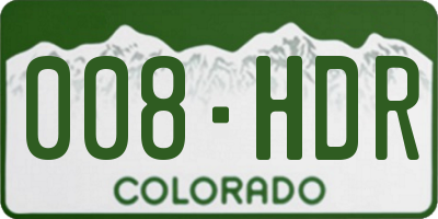 CO license plate 008HDR