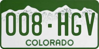 CO license plate 008HGV