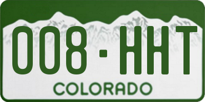 CO license plate 008HHT