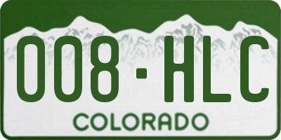 CO license plate 008HLC