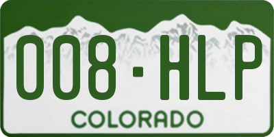 CO license plate 008HLP