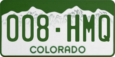 CO license plate 008HMQ