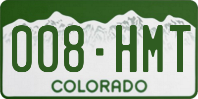 CO license plate 008HMT