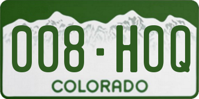 CO license plate 008HOQ